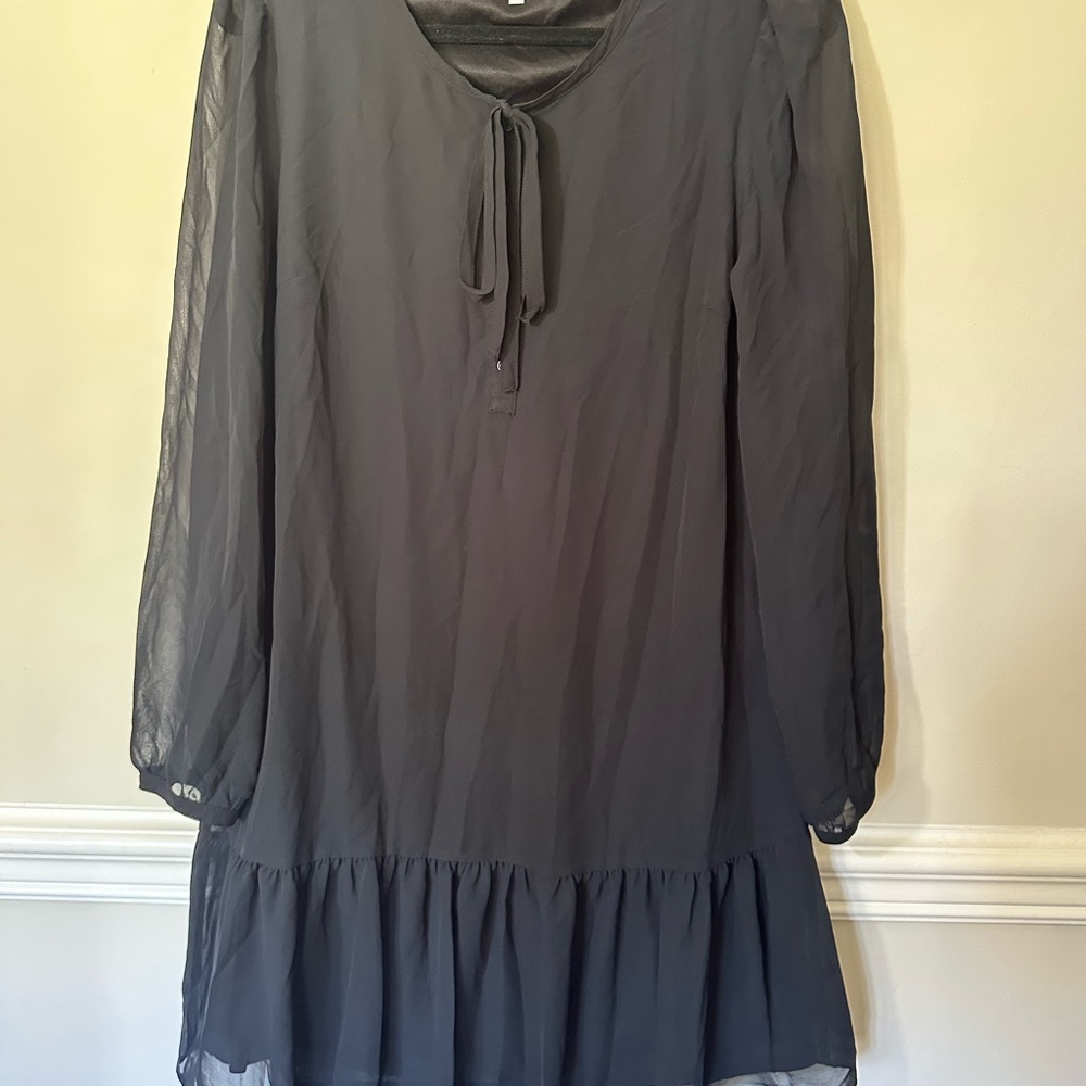 Draper James Black Long Sleeve Dress